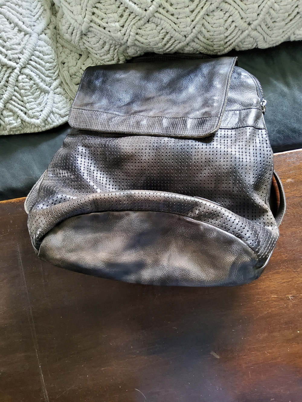 Bed Stu Pastsy Black Leather Backpack - Nwt - Picture 6 of 6